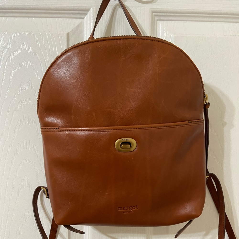 Margot New York Camille Turnlock Brown Backpack
